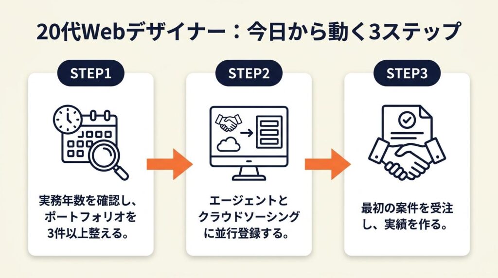 webデザイナー20代は準備で年収が決まる:今日から動く3ステップ