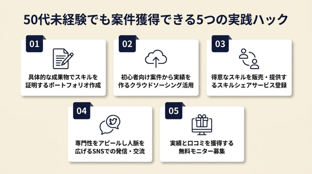 50代未経験でも案件獲得できる5つの実践ハック