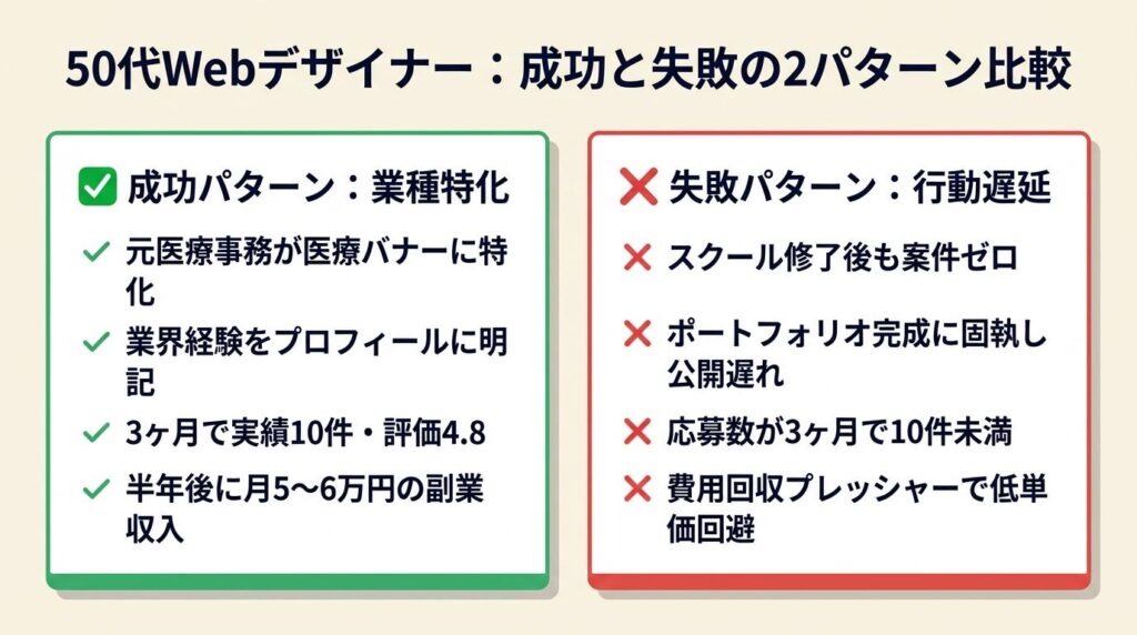 50代webデザイナーの成功例は2パターンで比較