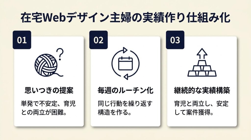 在宅Webデザイン主婦が実績を作る5つの仕組み