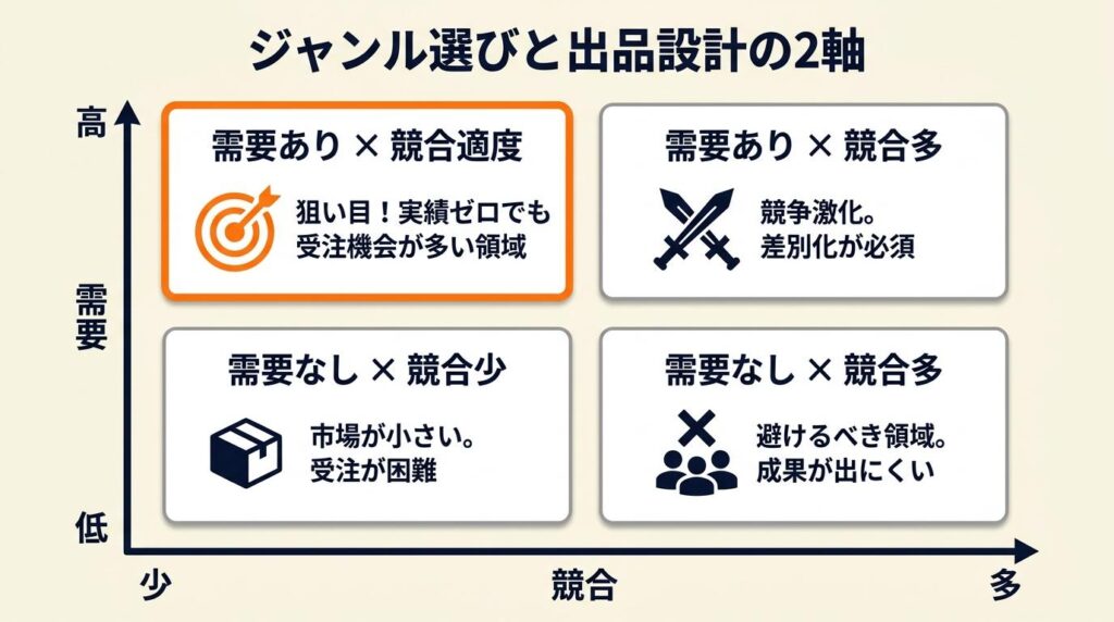 ジャンル選びと出品設計は2軸で決める