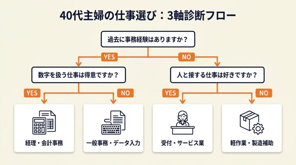 40代主婦の仕事選びは3軸で絞る
