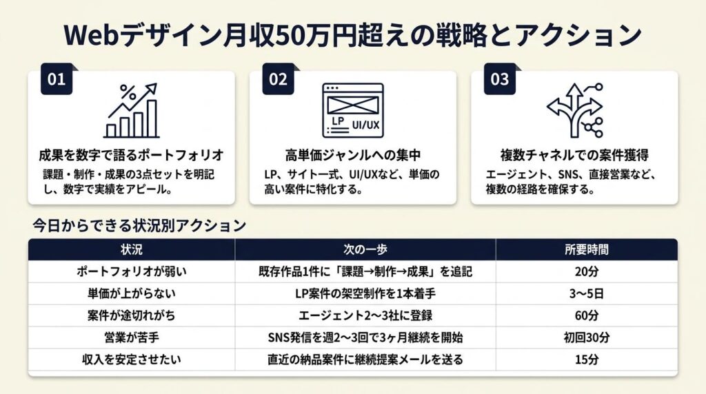 Webデザインは戦略で月収50万円超え