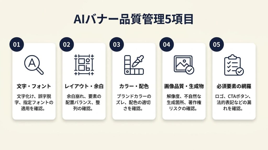 AIバナーの品質は5項目で管理