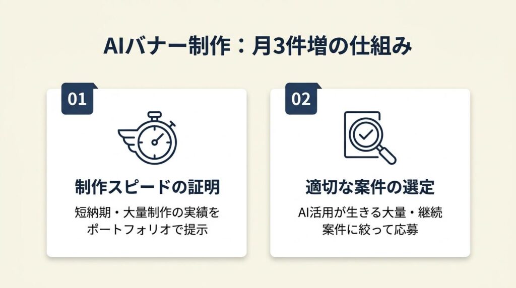 AIバナー制作で案件を月3件増やす仕組み