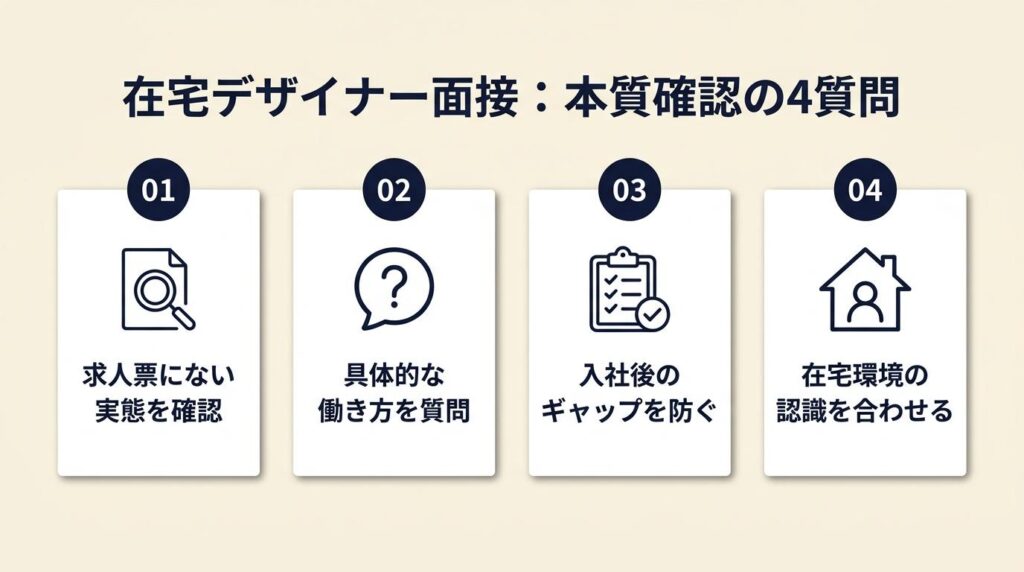 在宅デザイナー正社員の面接は4問で本質を確認