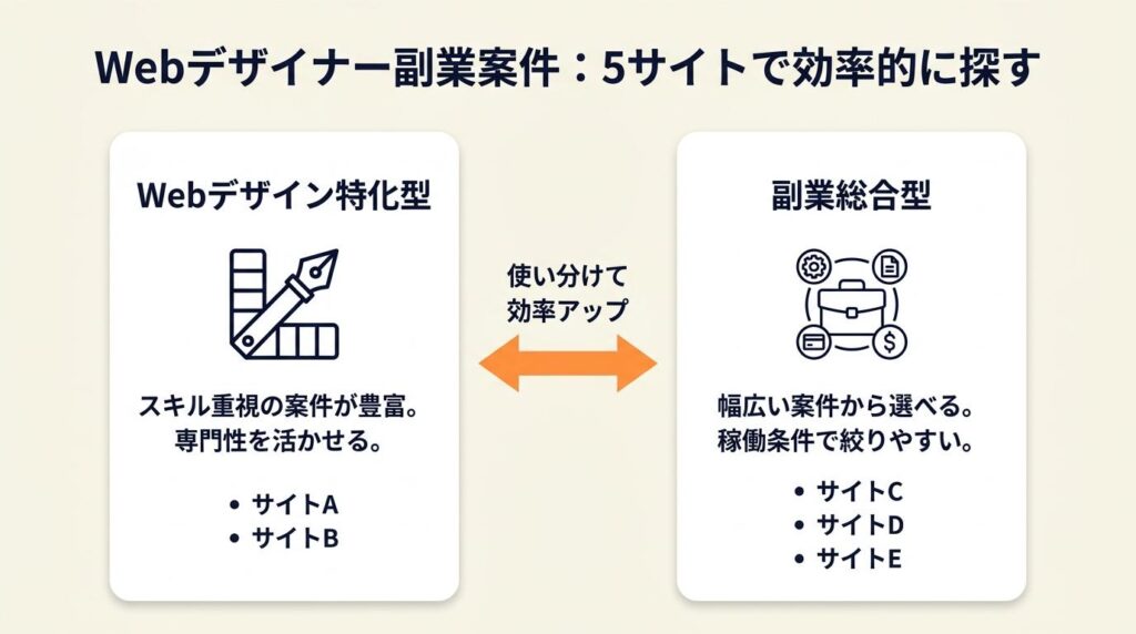 Webデザイナー副業案件は5サイトで探す