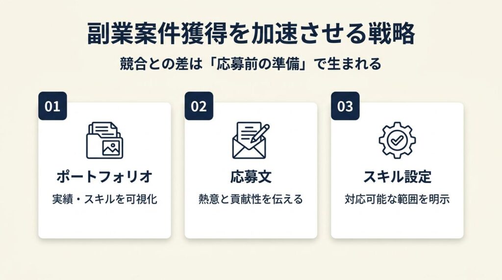 副業案件獲得は5つの戦略で加速