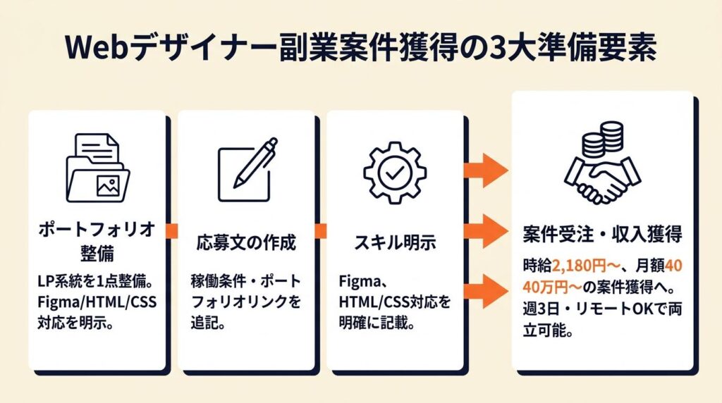 Webデザイナー副業案件は準備で決まる