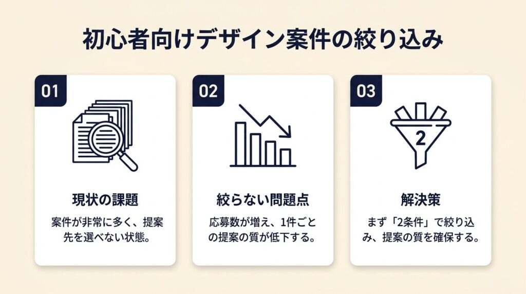 初心者向けデザイン案件は2条件で絞り込む