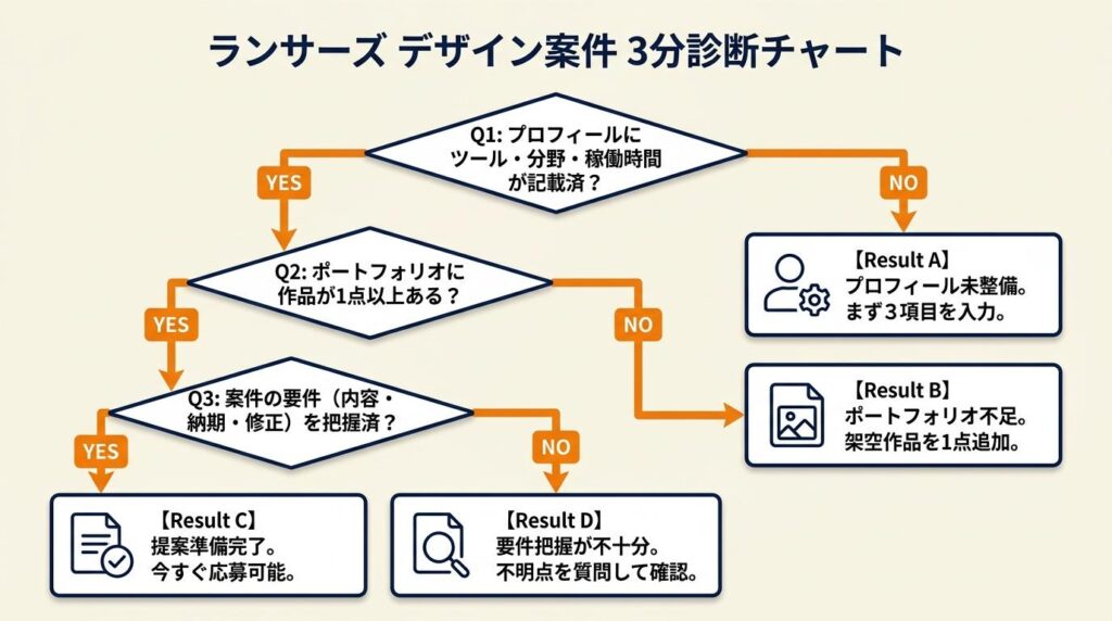 ランサーズ デザイン案件の選択を3分で診断