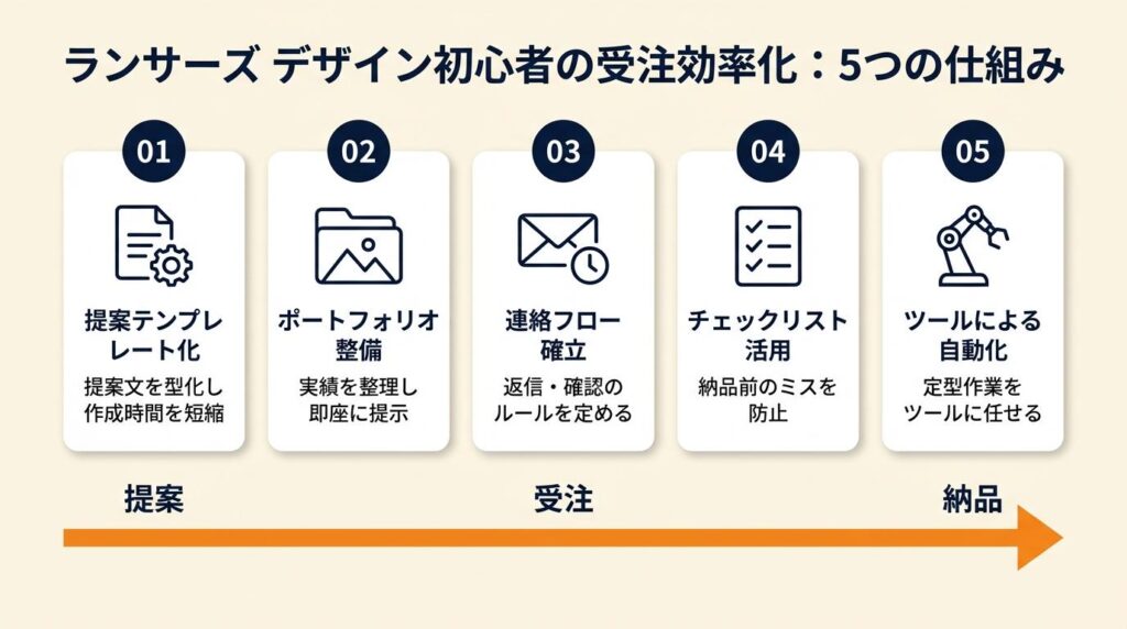 ランサーズ デザイン初心者は5つの仕組みで受注を効率化
