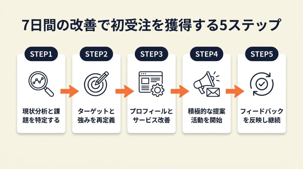 ココナラ初受注は7日間の改善で獲得できる