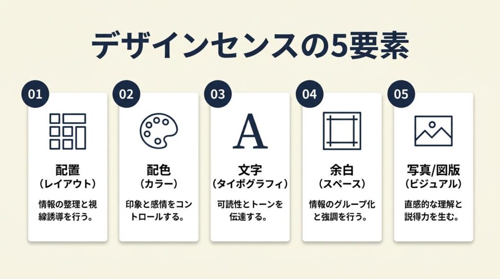 デザインセンスは5要素で構成