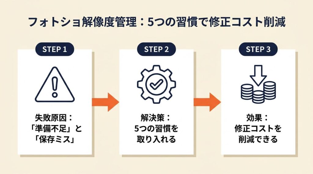 フォトショ解像度は5つの仕組みで管理する