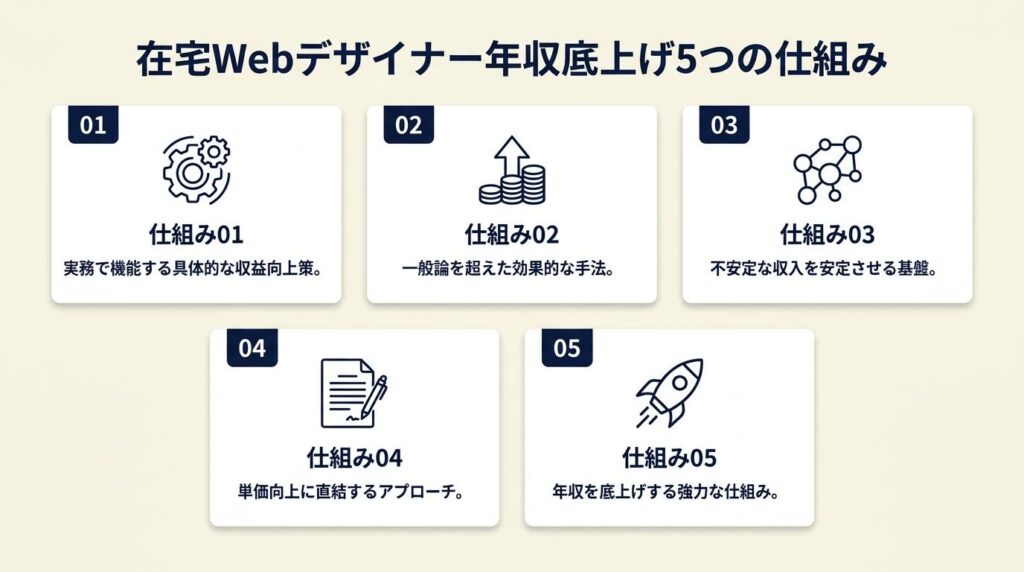 在宅webデザイナーの年収は5つの仕組みで底上げ