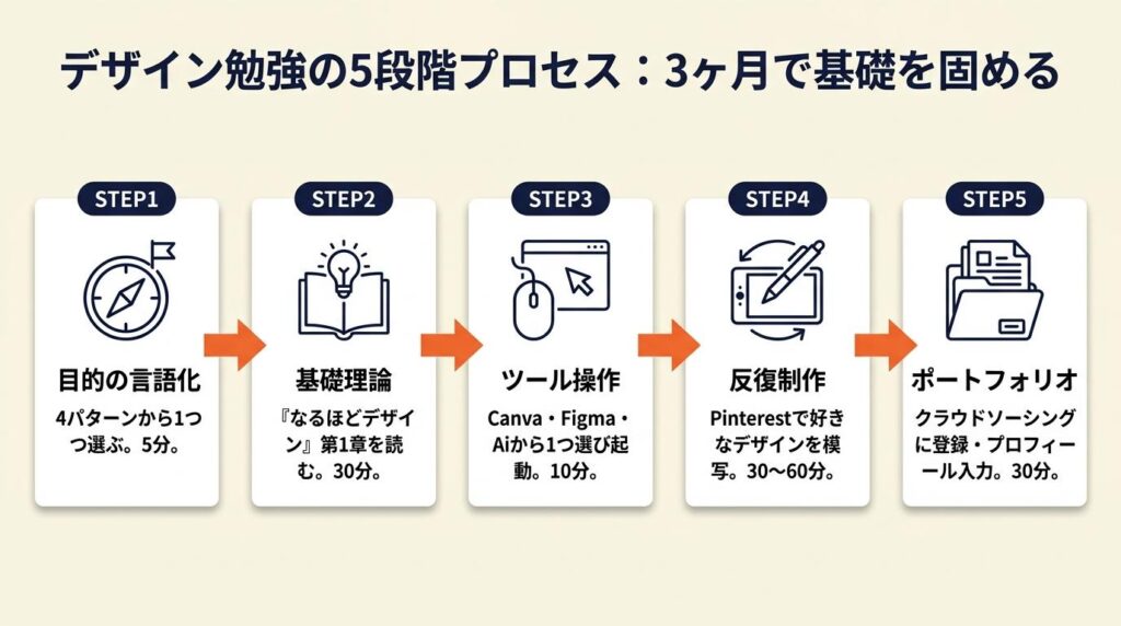 デザイン勉強を始める:今日の一歩が3ヶ月後を決める