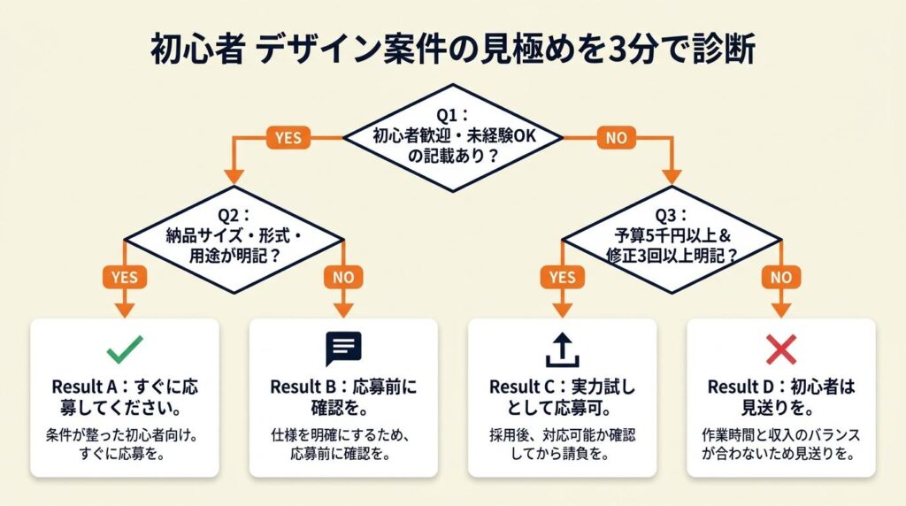 初心者 デザイン案件の見極めを3分で診断