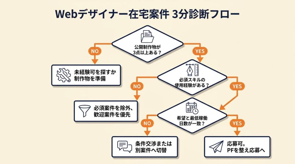 Webデザイナー在宅案件を3分で診断