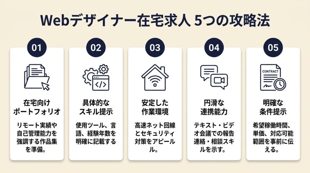 Webデザイナー在宅求人は5つの仕組みで攻略