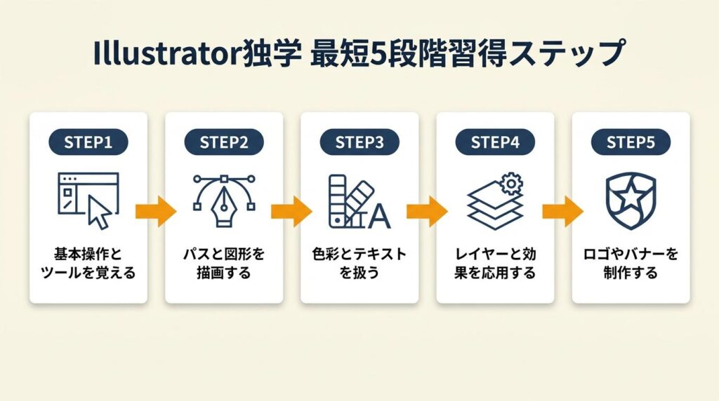 Illustrator独学は5段階で最短習得