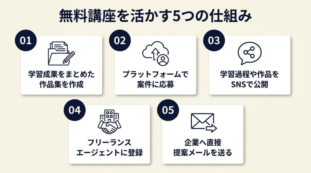 フリーランス向けに無料講座を活かす5つの仕組み