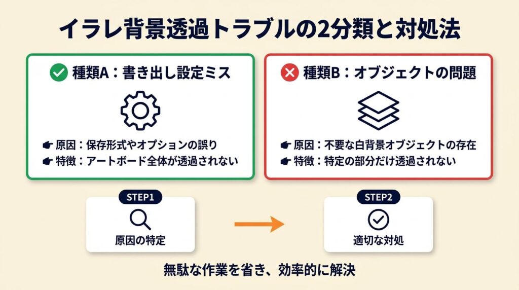 イラレの背景透過は2種類で原因が違う