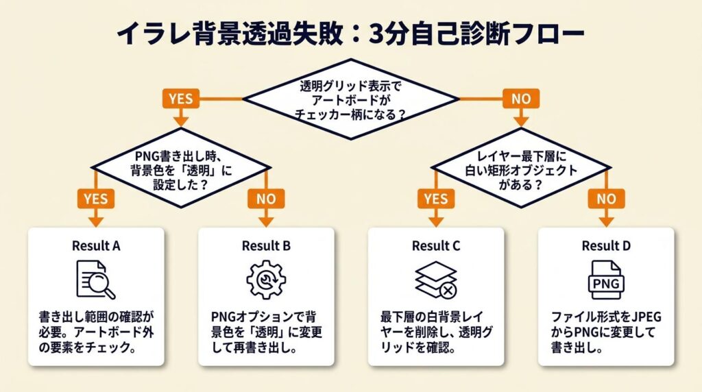 イラレ背景透過の失敗を3分で自己診断