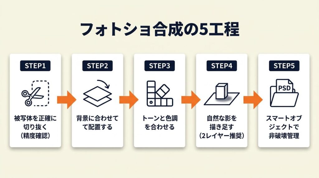 フォトショ合成は5工程で完成