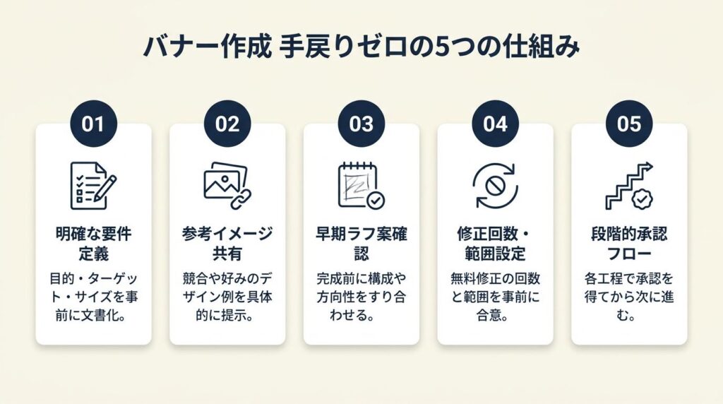 ココナラバナー作成は5つの仕組みで手戻りゼロ