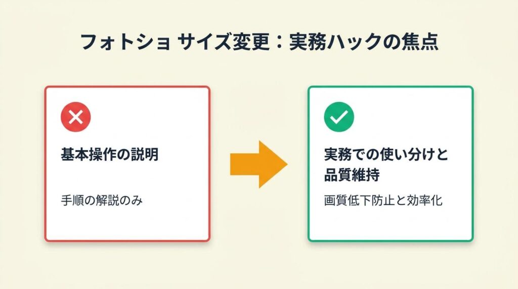 フォトショ サイズ変更は5つの実務ハックで品質向上