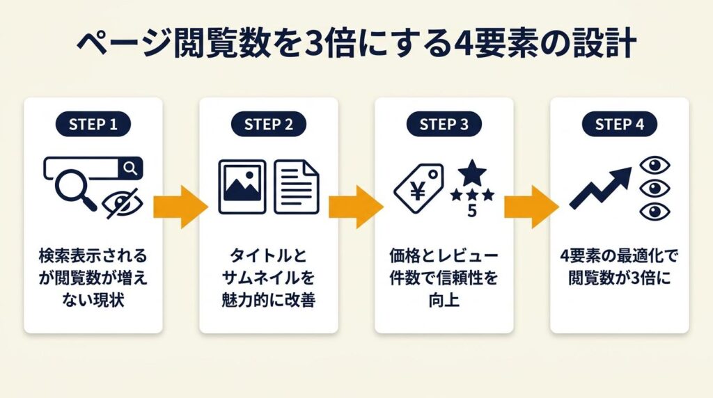 ページ閲覧数は4要素の設計で3倍になる