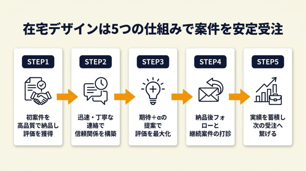 在宅デザインは5つの仕組みで案件を安定受注