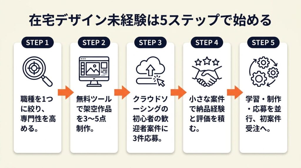 在宅デザイン未経験は5ステップで始める