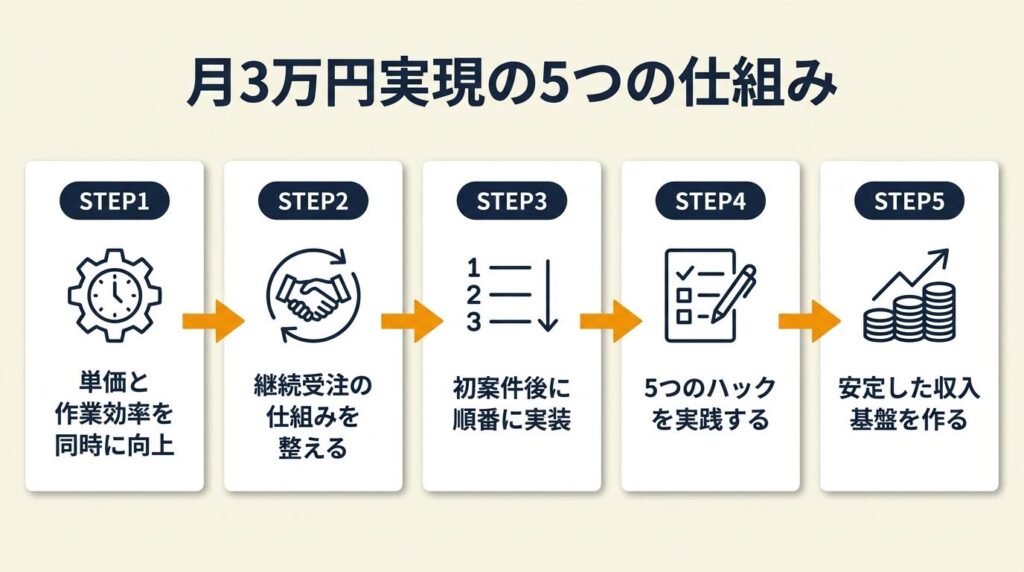 月3万円は5つの仕組みで実現
