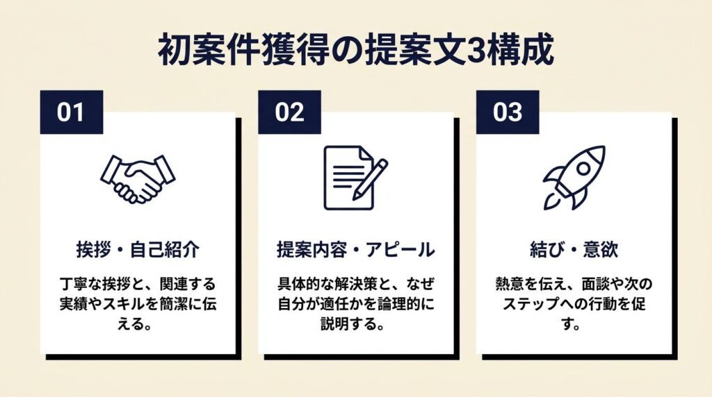 初案件を取る提案文は3構成で書く