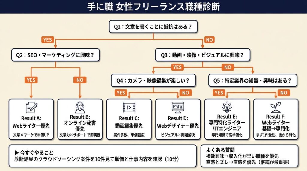 手に職 女性フリーランスは3分で職種を診断