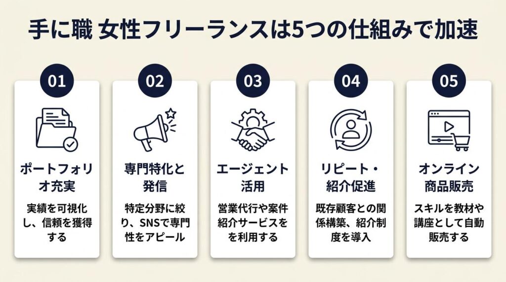 手に職 女性フリーランスは5つの仕組みで加速