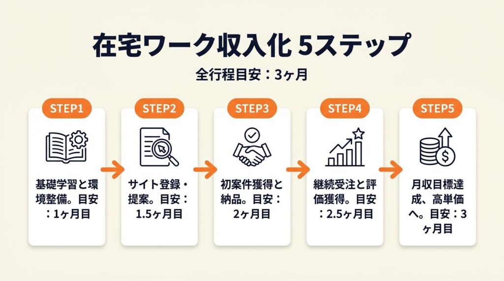 在宅ワークは5ステップで収入化