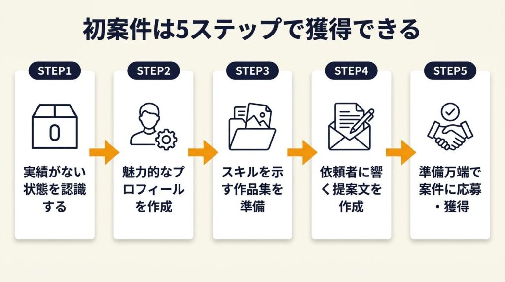 初案件は5ステップで獲得できる