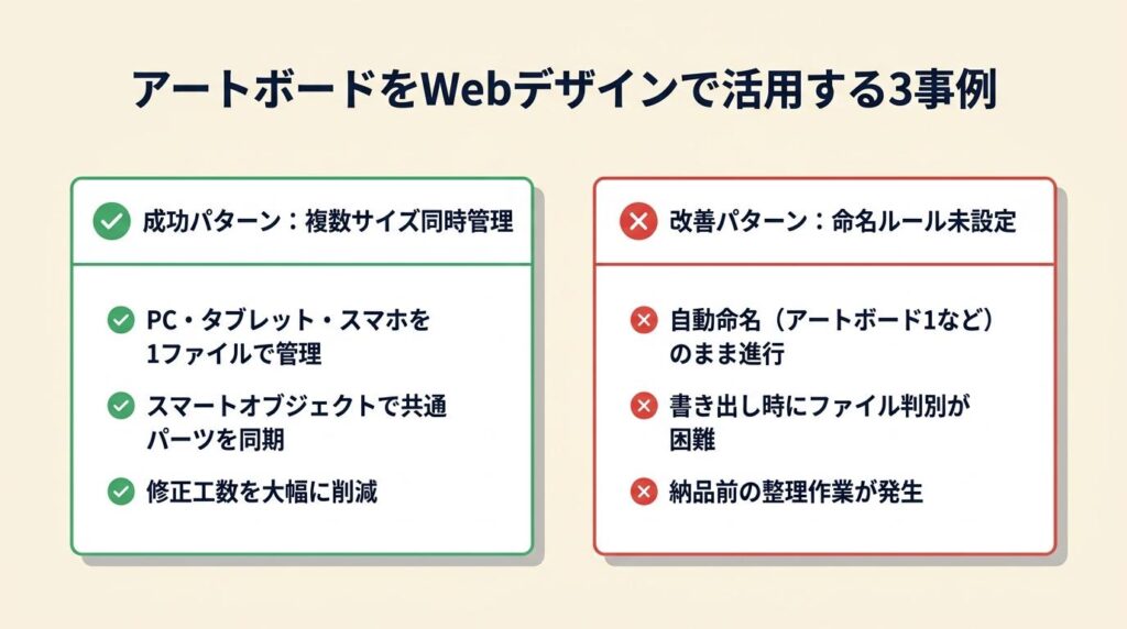 アートボードをWebデザインで活用する3事例