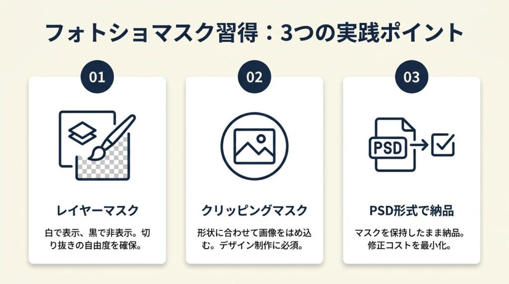 フォトショのマスク習得:今日から使える3つの実践ポイント