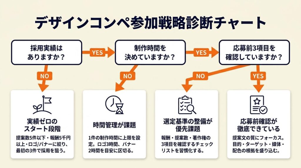 デザインコンペの参加戦略を3分で診断