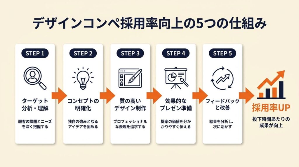 デザインコンペ採用率は5つの仕組みで向上