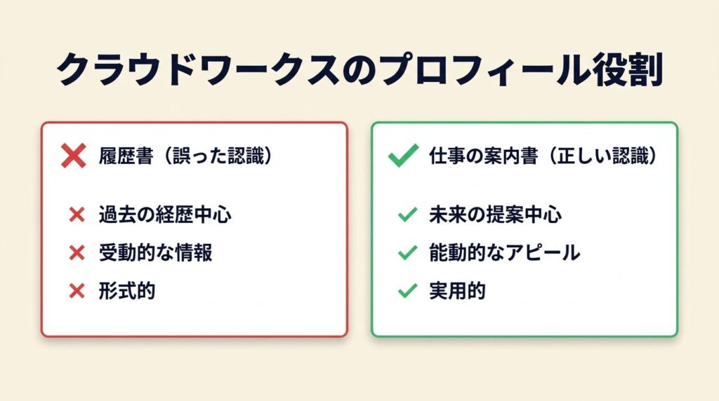 クラウドワークスのプロフィールは7項目で完成