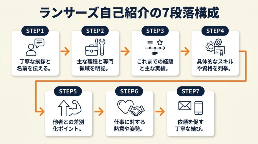 ランサーズの自己紹介は7段落構成で書く