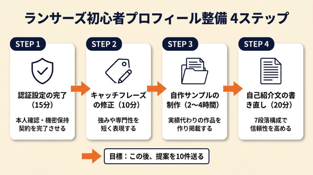 ランサーズ初心者プロフィールを今日から整える