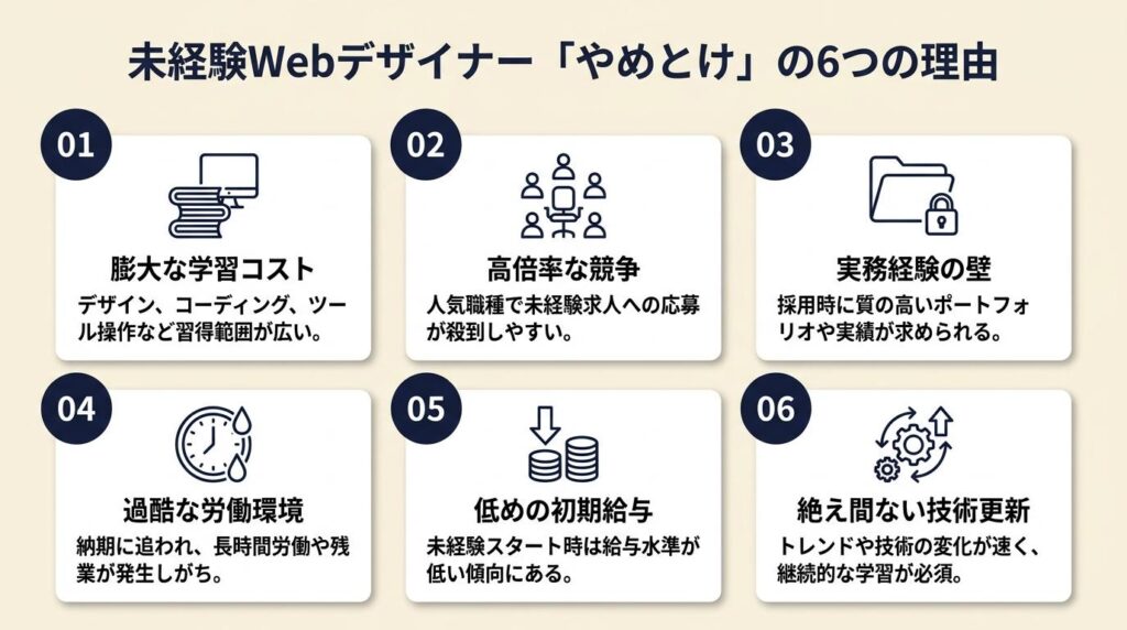 未経験Webデザイナーにやめとけと言われる6つの理由