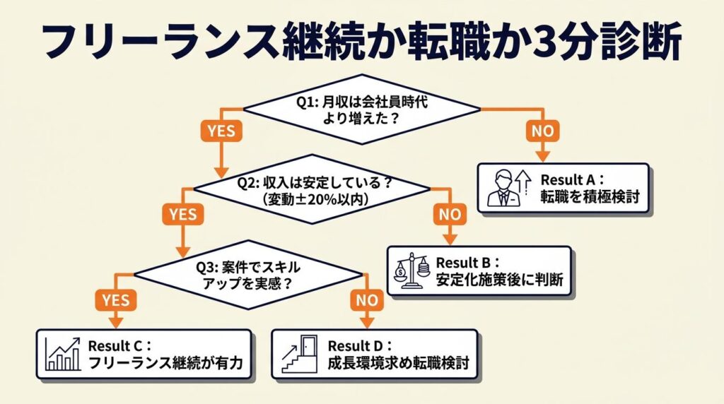 フリーランス継続か転職か3分で診断