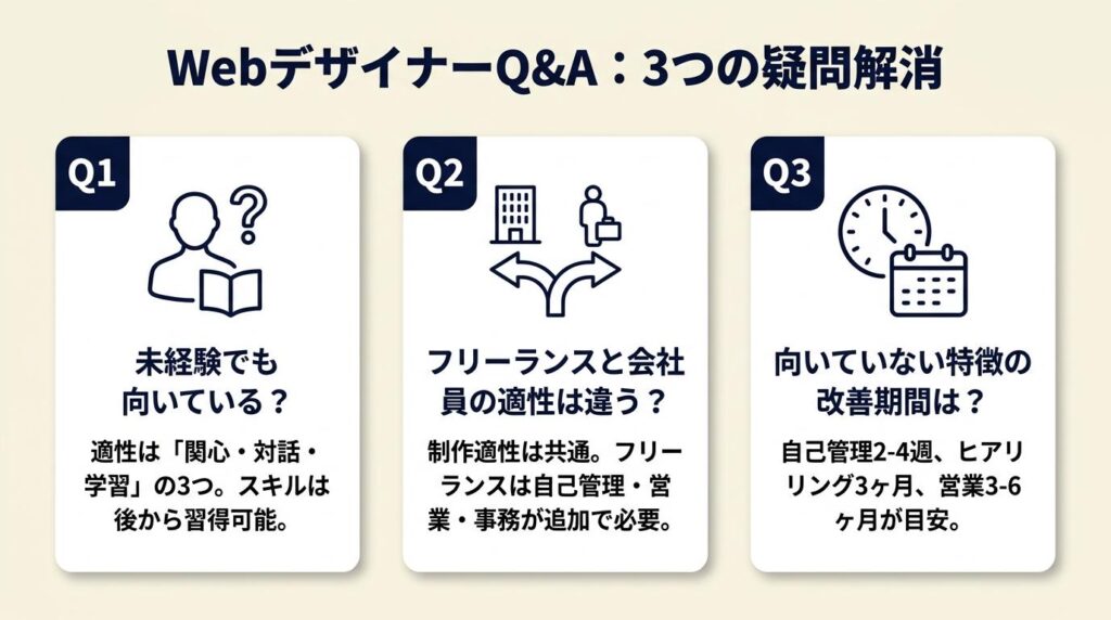 WebデザイナーはQ&A3問で疑問を解消